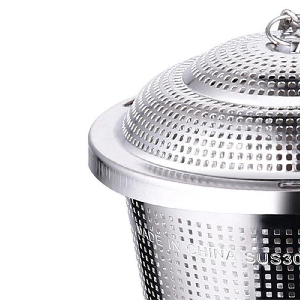 Fine Mesh Tea Leaves Strainer Extended Chain Spice Mesh Filter Soup Seasoning Ball  Teapot