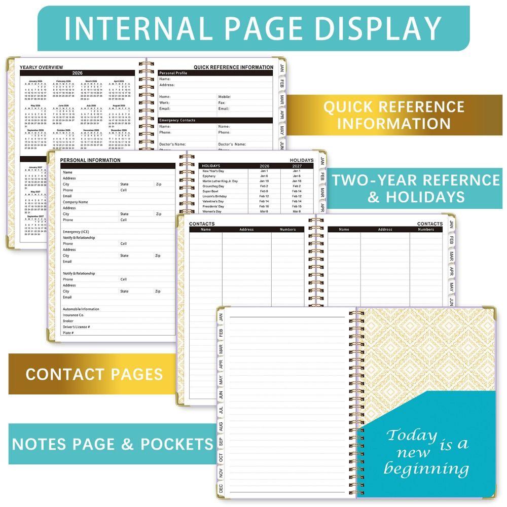 Learning Plan Diary Schedules Organizer Work Efficiency Monthly Planner  School