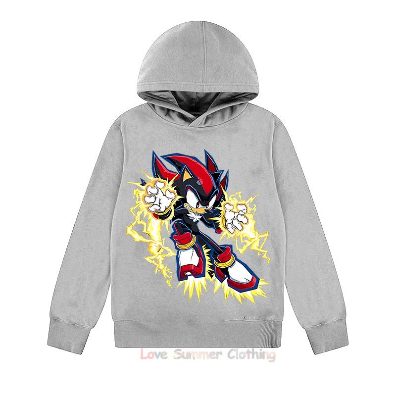 Shadow Casual Pullover Hoodie for Boys Age 4-14 Big Kids Sweatshirt Graphic Hedgehog HD Print Boys Pullover Unisex Girls Fall Hoodie Polyester