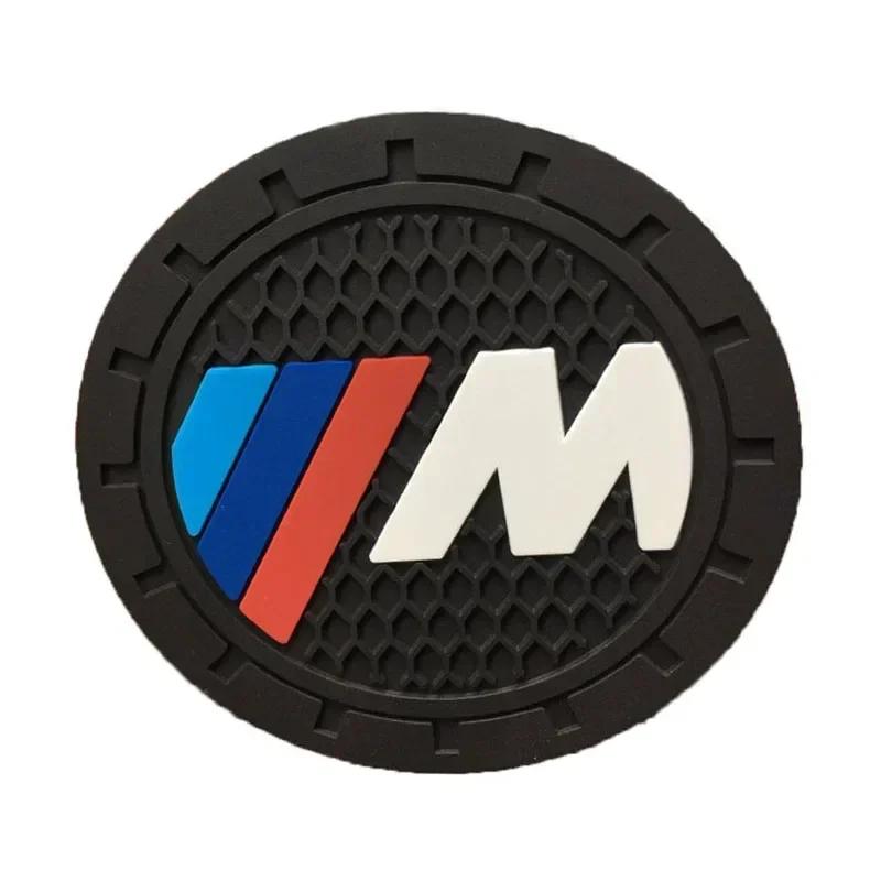 

For BMW M 1pcs Car accessories Silicone Car non-slip water coaster Mat Cup holder pad For BMW M3 M5 M6 X1 X3 X5 X6 E34 E39 E36 E