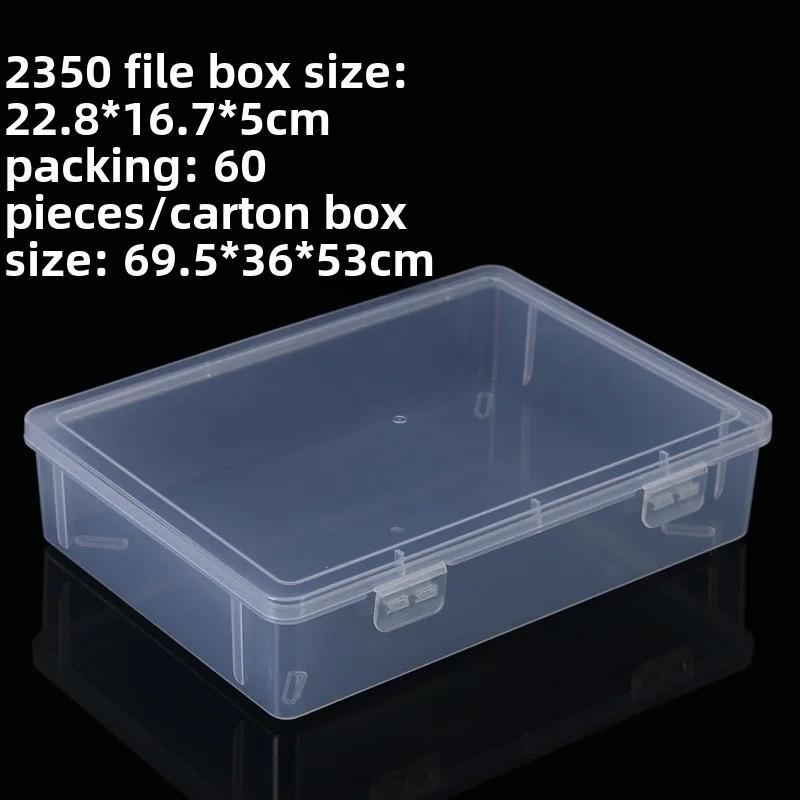 Transparent Plastic Desktop Office A3 File Box Home Building Blocks LEGO Storage Box Document Certificate Storage Container