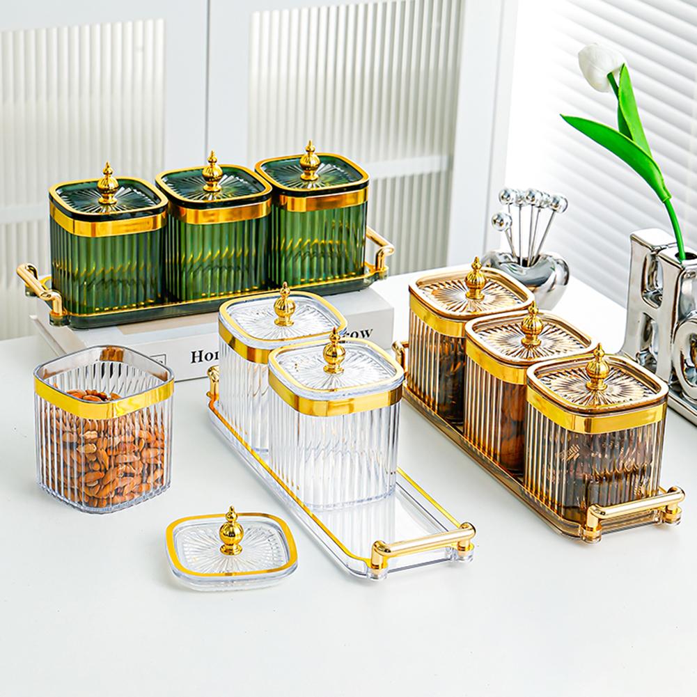 Haushalt Lebensmittel Veranstalter Jar Set Wiederverwendbare Gewürz Lagerung Box Für Candys Snack