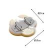 [Stylish Kimono Iroha] Obi-dome (Kimono Sash Clip) Shell, Made in Japan, for Sanbu-himo (thin cord), Crystal, Boxed (Plum)