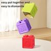6Pcs Baby Children Soft Plastic Blocks Infants Young Children's Cognitive Relief Soft Rubber Block Can Chew Silicone Blocks Toy