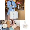 Fresh Sweet Embroidered Tote Bag Medium Vertical Soft Canvas Shoulder Bag