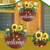 Välkommen Dörrhängare Dörrdekoration Dörrkrans Ytterdörrskransdekor