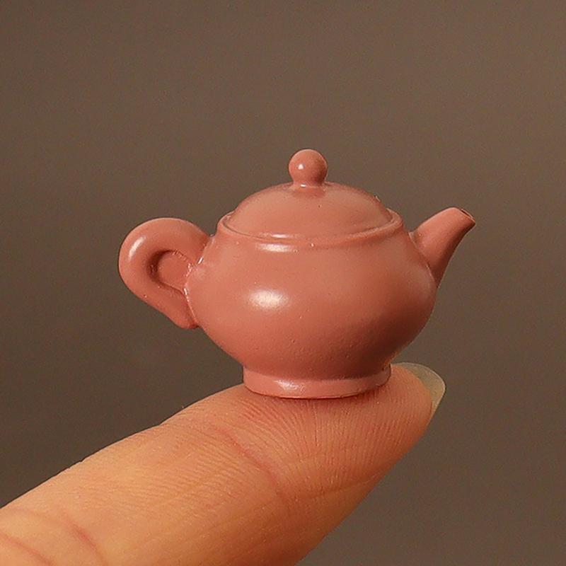 5Pcs/Set 1/12 Dollhouse Simulated Teapot With Cups Set Dollhouse Miniature Kitchen Decoration Dolls House Accessories