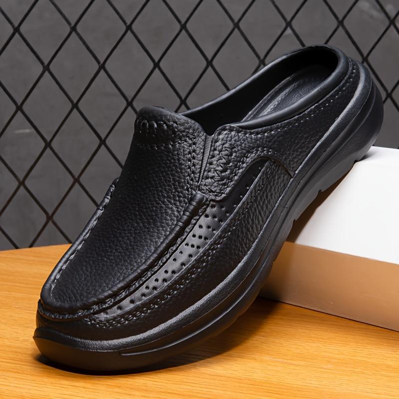 Men's Heel-less Shoes, Lightweight Non-slip Slip-on Casual Slippers, Suitable for Outdoor Walking Slippers