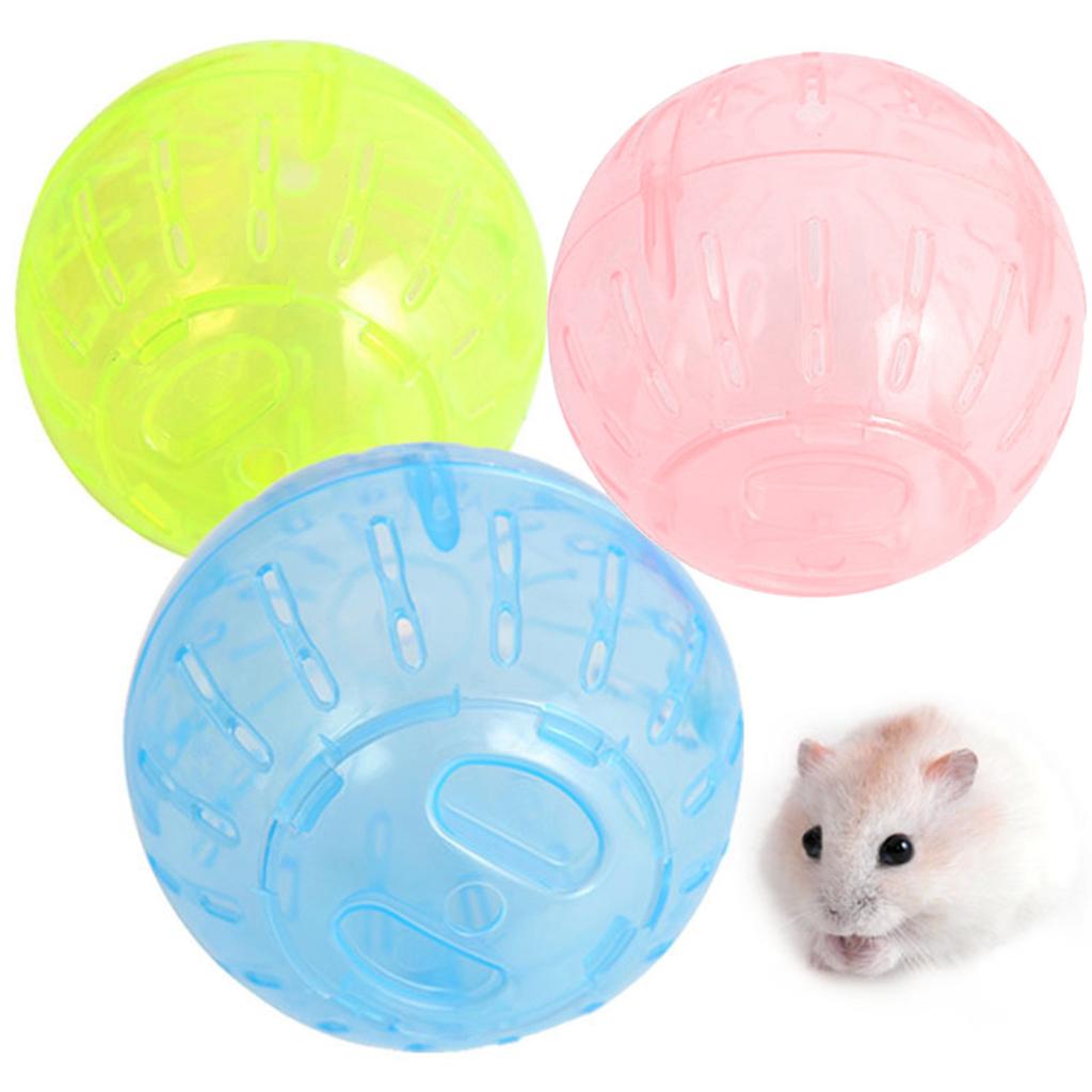 Small Pets Exercise Ball Dwarf Hamster Plastic Mute Running Spinner Play Toy for Junior Hedgehog Mini Gerbil 4 Colors