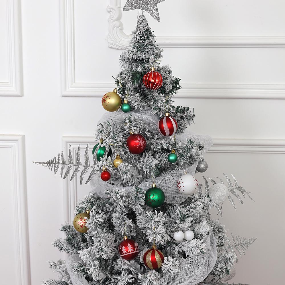 Creative Painted Electroplated Christmas Ball Ornaments with Gift Box