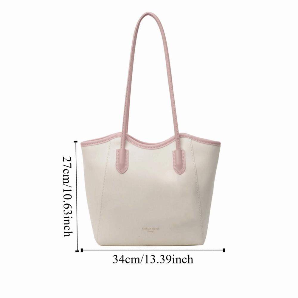 Casual Large Capacity PU Tote Bag Handbag Ins Style Underarm bag Minimalist New Design Armpit Bag Girls