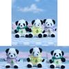 Bezaubernde Panda-Plüschpuppe aus weichem Fleece-Material, ideal für Schlüsselanhänger und hängende Dekoration