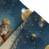 Enchanting Little Prince and Fox Shower Curtain - Space Fantasy Design for Kids and Adults - Durable Waterproof Fabric
