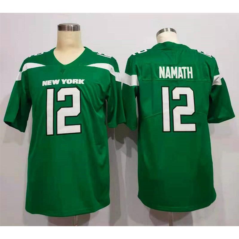 New York Jets NFL Football Jersey Mens Authentic Style Team Uniform Shirt With Player Numbers 2 8 12 14 26 33