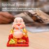 Car Dashboard Decoration Items – Solar Buddha Monk with Moving Head & Hand Holding Money Potli | Feng Shui Good Luck Buddha