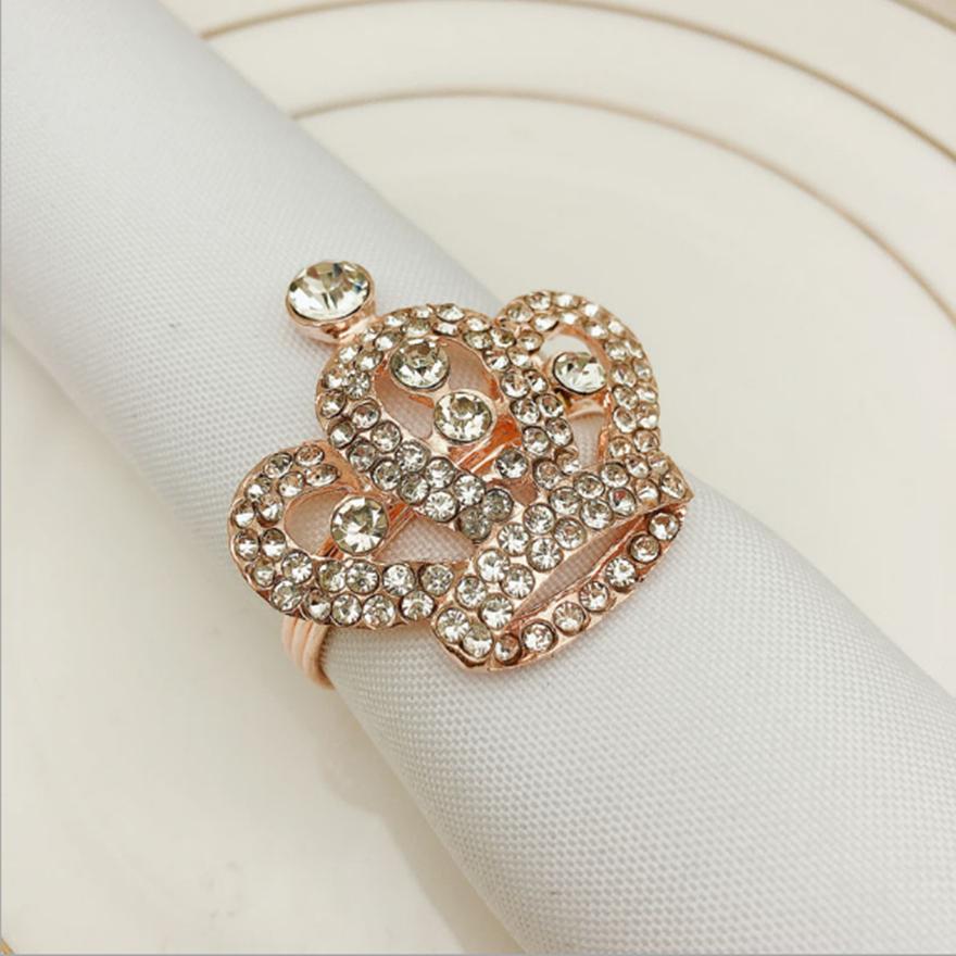 

Салфетки European Royal Crown, салфетка для банкетного стола, свадебное ожерелье, украшение для рабочего стола, 10 шт. розового золота