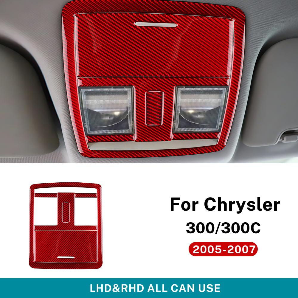 Real Soft Carbon Fiber Sticker For Chrysler 300 300C 2005 2006 2007 LHD RHD Car Reading Light Panel Interior Trim Accessories