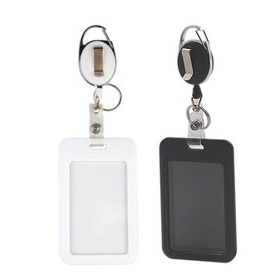Portable Sturdy Retractable ID Badge Holder with Carabiner Clip for Men and Women Card Protectors for Office Use