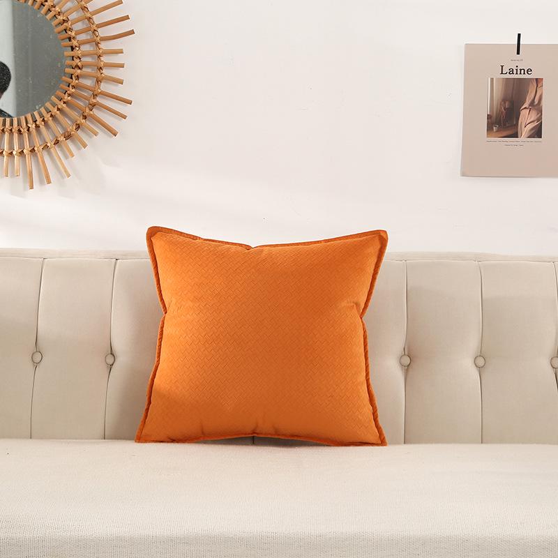 

Бархатная наволочка на поясничную подушку в скандинавском стиле - Тисненая подушка для изголовья и спинки дивана 45*45cm Cover Only