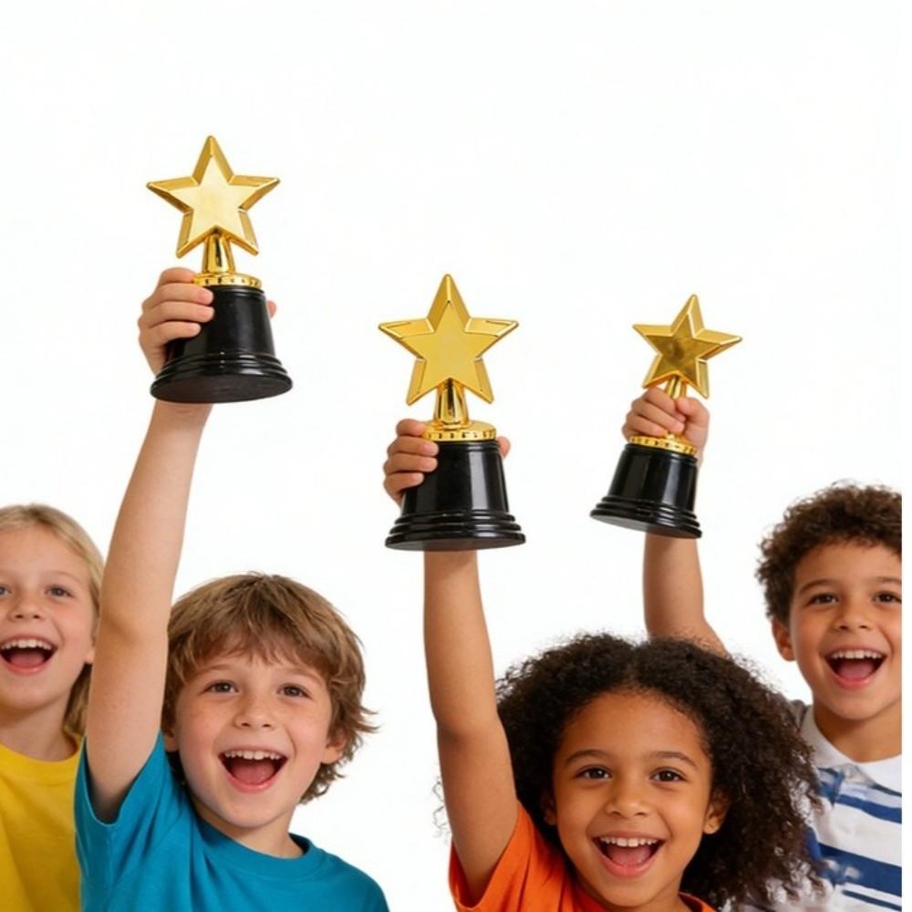 6Pack Plastic Star Trophies Plastic Material Kids Trophy Awards Star Trophy Awards  For Goodie Bags