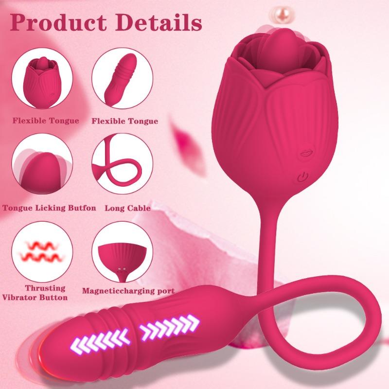 Rose Shape Vagina Sucking Vibrator G-spot Masturbation Nipple Sucker Oral Licking Clitoris Stimulation Sex Toys for Women