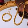 Minimalist Gold-Plated Copper Necklace & Bracelet Set