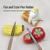Cute Cartoon Nail Art Pen & Brush Holder - Hippo, Watermelon, Banana Design