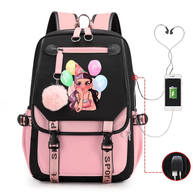 Peripheral Printed Backpack Female Fashion Student Multifunctional Casual School Bag