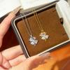 High-End Korean Zirconia Heart & Four-Leaf Clover Necklace: Versatile, Elegant Clavicle Chain for Women