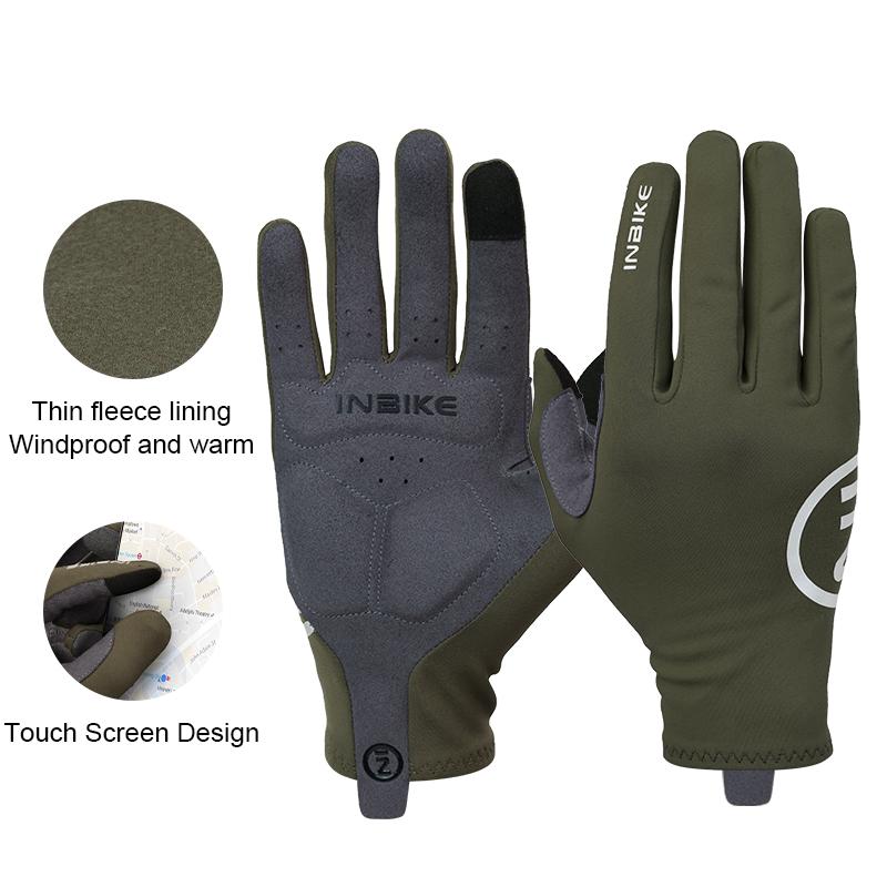 INBIKE Autumn Winter Thermal Bicycle Gloves Touch Screen Men Women MTB Road BikeGloves  Sports Fitness Outdoor Cycling Gloves