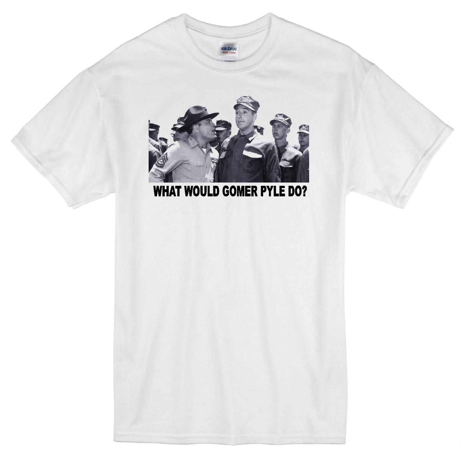 GOMER PYLE WWD? USMC JIM NABORS SERGEANT CARTER MARINES CLASSIC TV WHITE T-shirt 3XL