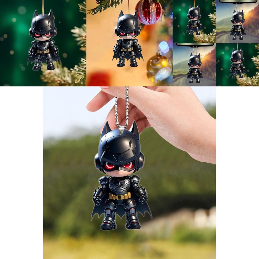 Süßer Cartoon-Batman-Muster-Acryl-Anhänger für die Innendekoration von Fahrzeugen