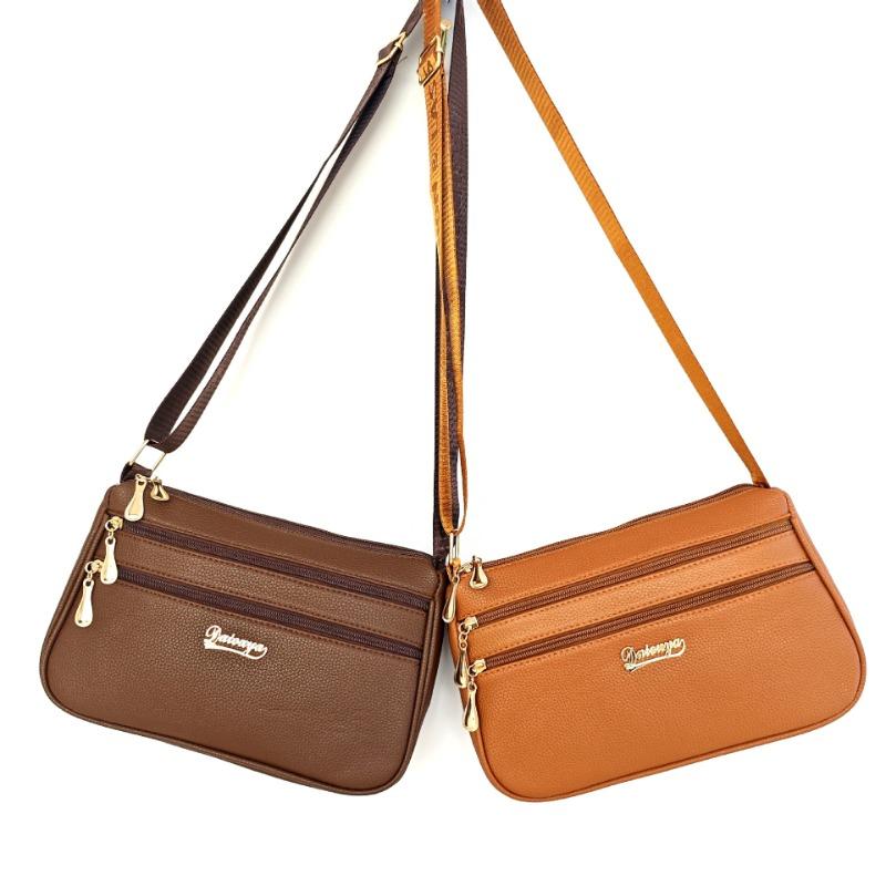 Spring new multi-layer zipper shoulder women's small bag trend oblique span shoulder bag large capacity