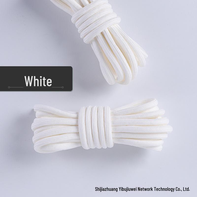 

Wild Elephant Colorful Thickened Round Shoelaces for Outdoor Hiking & Sports Shoes - Black & White, One Pair 100cm