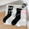 Ballet Style Small Bow Socks Lolita With Small Leather Shoes Stacking Socks Thin Medium Tube Socks