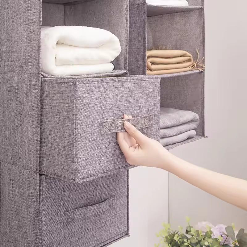 1/3/4/5 Layer Portable Wardrobe Hanging Storage Bag Interlayer Drawer Type Clothes Hangers Holder Hanging Closet Organizer
