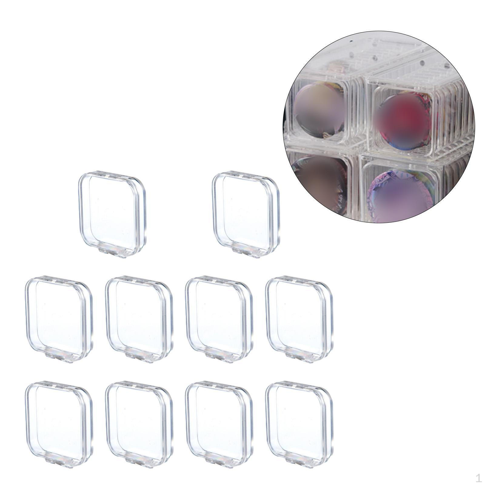 

Аниме-коробка для значков, настольное хранилище, портативный органайзер, подставка для дисплея, прозрачная 10 pieces