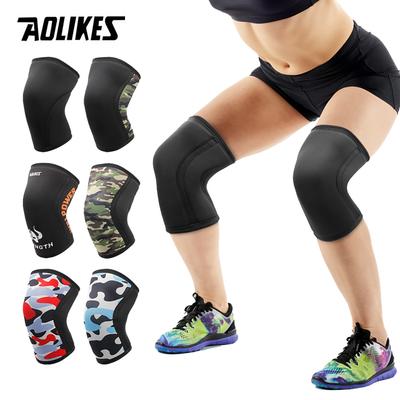 Aolikes 1 Paar Squat 7Mm Kniesleeves Polsterstütze Fitnessstudio Sport Kompression Neopren Knieschoner Für Crossfit Gewichtheben