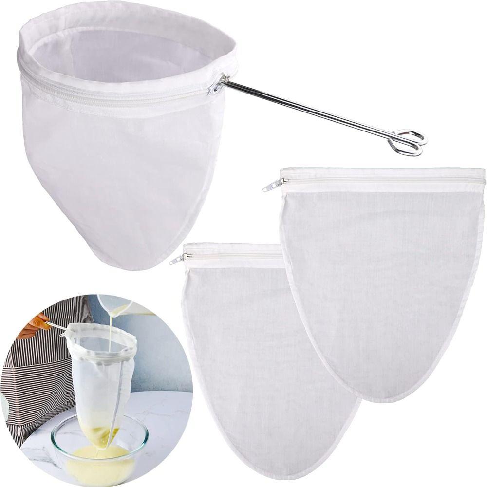 Reusable Mesh Filter Bags Ultra Fine Mesh Tea Strainer Pouch Coffee Filter Sock Bubble Tea