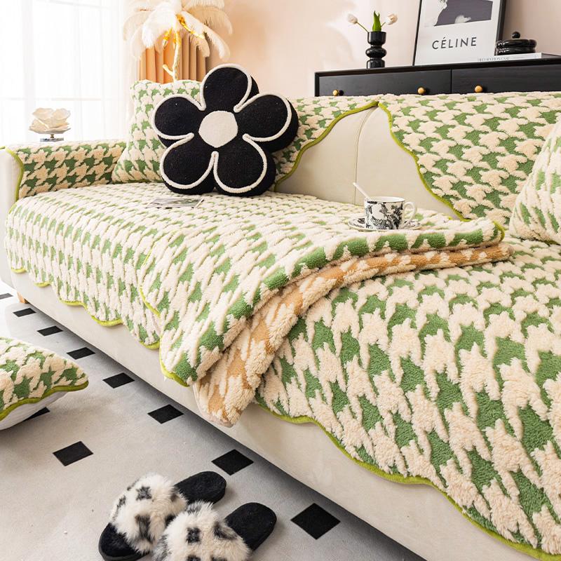 Sofa Cushion Four Seasons Universal Leather Sofa Cover Winter Thickened Fleece Autumn and Winter Cover Towel