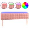 VidaXL LED Headboard Bedroom Furniture Double Bed Accessory Head of Bed Frame Interior Pink 3122111