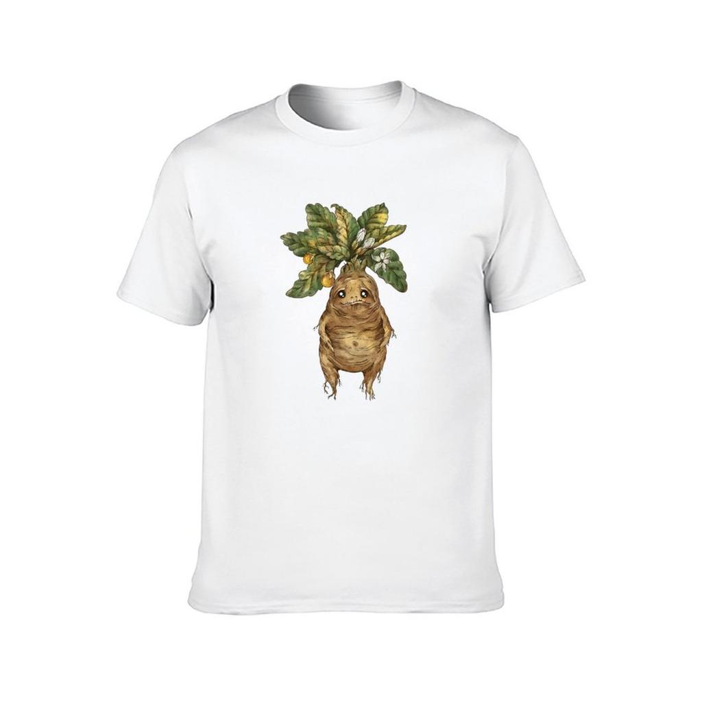 Cute mandrake with kawaii eyes T-Shirt funny t shirts dark humor anime t shirts oversize T-Shirt