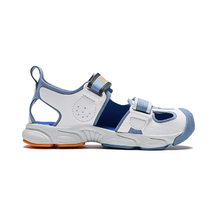 Anta Comfortable Versatile Simple Shock Absorbing Durable Childrens Sandals Kids Sandals Black White Blue 312429973-2