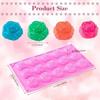 15 Cavity Rose Baking Cake Molds Heat-Resistant Reusable Chocolate Mold Food-Grade Silicone DIY Pudding Mould