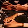 Women Oil Glossy Tight Stocking Gloves Sexy High Elastic Transparent Ultra-Thin Clubwear Short Wrist Gloves