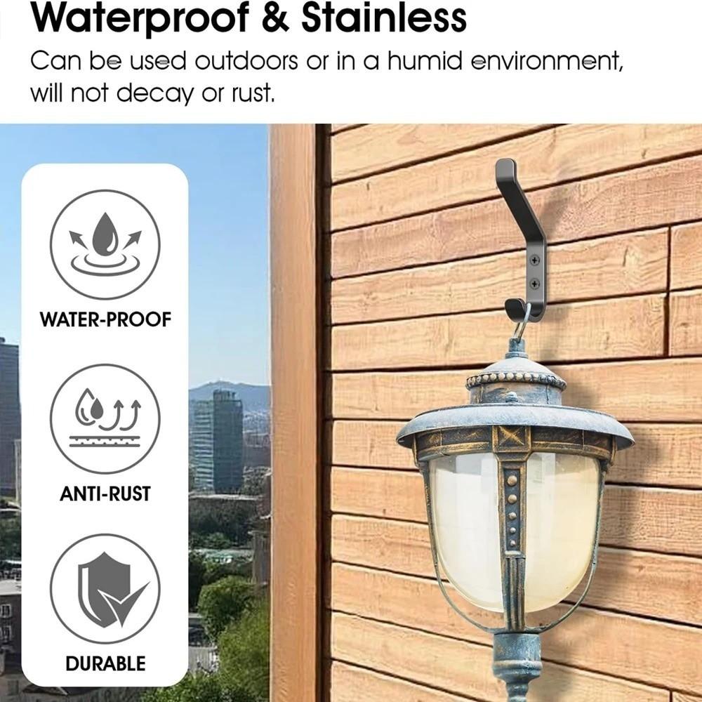 4/5/6/10 Pcs Heavy Duty Coat Hook Carbon Steel Towel  Hanging Hook Door Hook  Bathroom Use