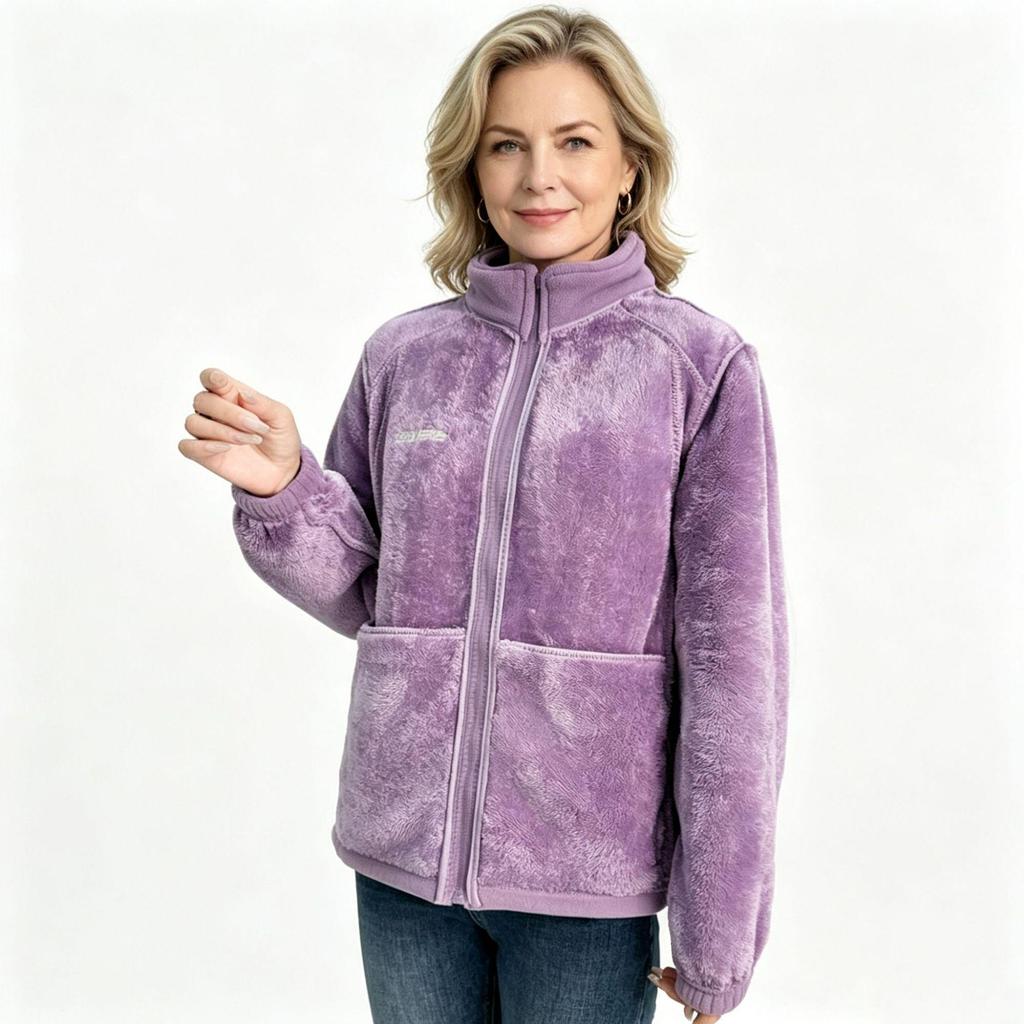 2026 Autumn/Winter Women's Thick Fleece Sherpa Jacket with Warm Stand Collar