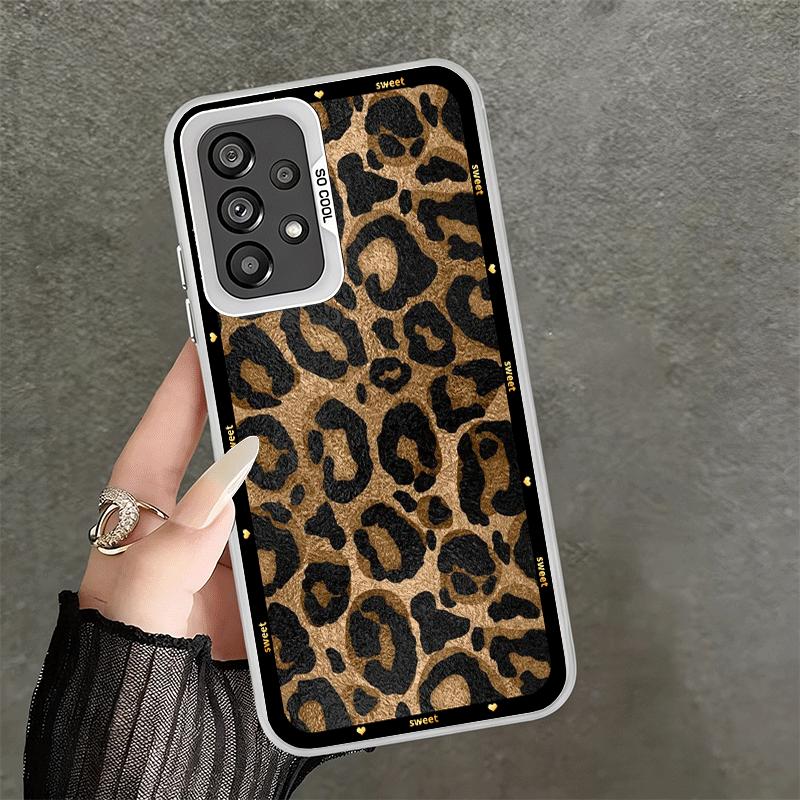 Fashion Sweet Leopard Print Shockproof Phone Case for Samsung A17 A16 A15 A14 A37 A57 A36 A56 A26 A35 A55 A25 A34 A54 A24 A13 A2