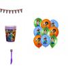 Lebendiges Encanto-Geburtstagsdeko-Set mit Hintergrundbanner und Cupcake-Toppern