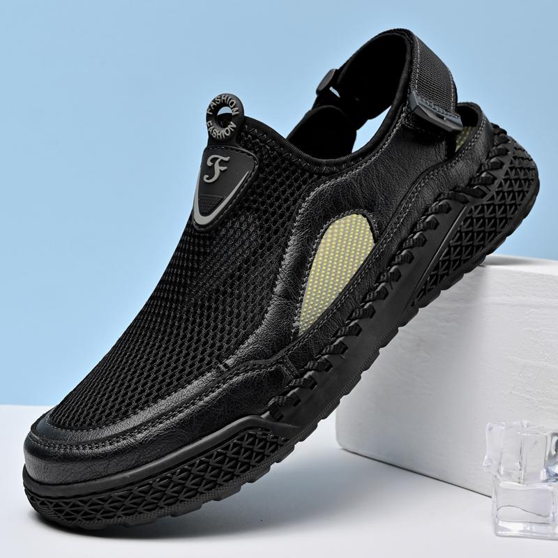 Summer Men's Sandals Outdoor Mesh Sandals Men Sandals Slides Handmade Sandals Roman Outdoor Sneakers